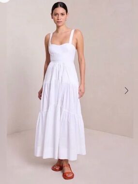 A.L.C. Lilah Cotton Midi-Dress in White Size 8 NWT retail $495